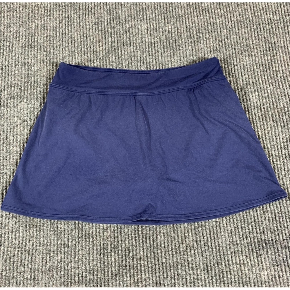 Lands End Skirt Skort Womens 2 Blue Short Lined Golf Preppy Tennis Sporty 28x12